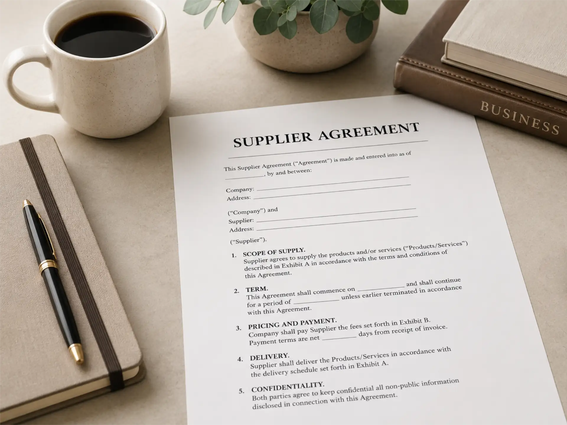 Supplier Agreement document