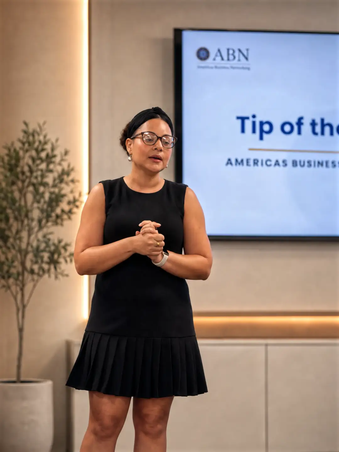 Mayelin Stevenson speaking at ABN