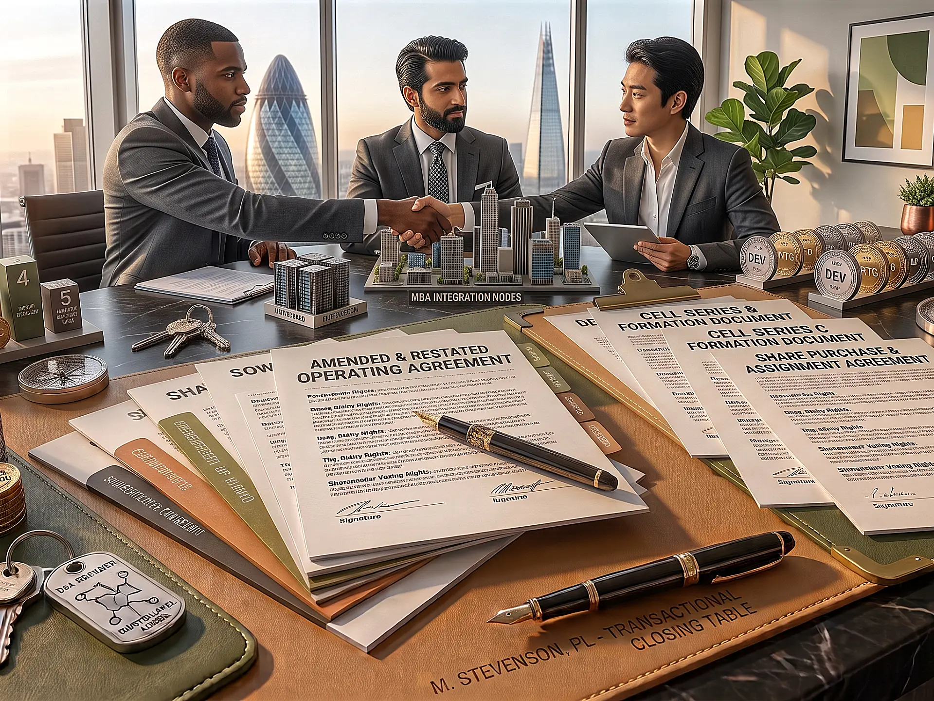 Partnership Agreements - 3 businessmen meeting